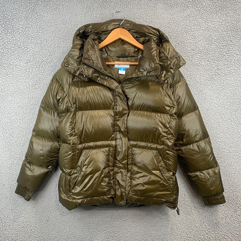 Columbia Jacket Womens Medium Outdoor Goose Down Insulation Puffer Hooded